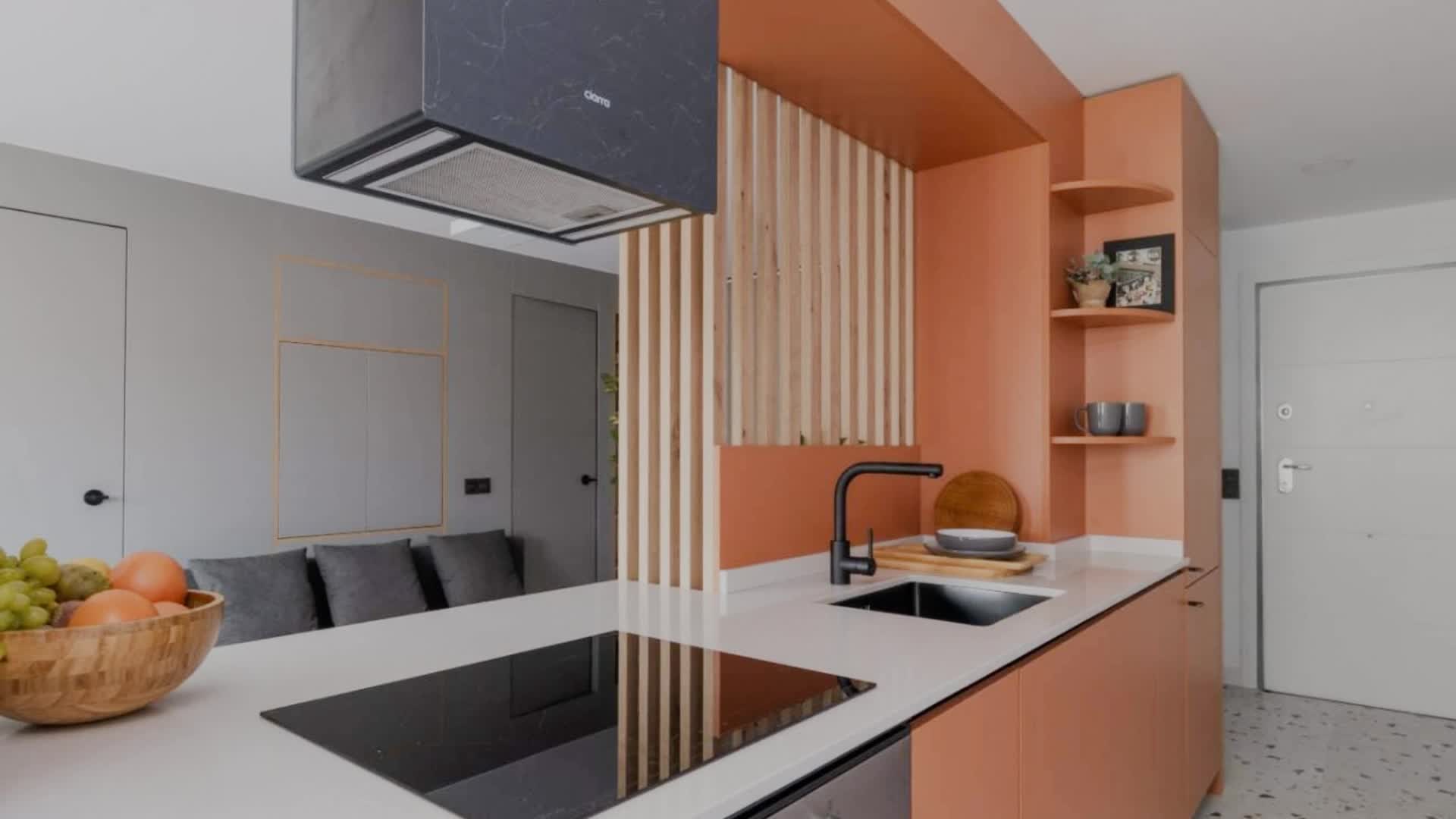 Bright contemporary home interior shown in the property concept film